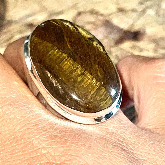 Tigereye Ring Size 8 3/4 - Picture 1 of 8